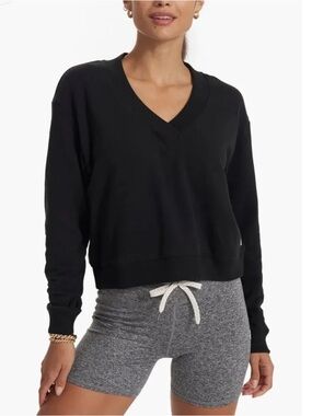 VUORI Sedona V Neck Sweatshirt  black size XS .
